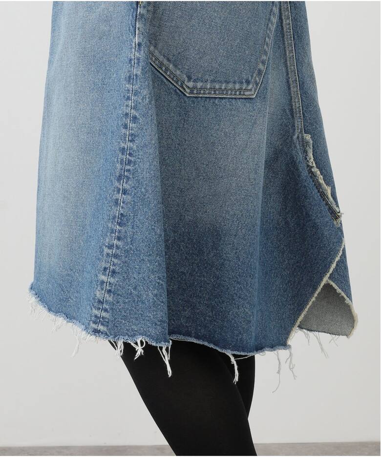 MADISONBLUE/マディソンブルーE 5POCKT REMAKE A-LINE SK DENIM  