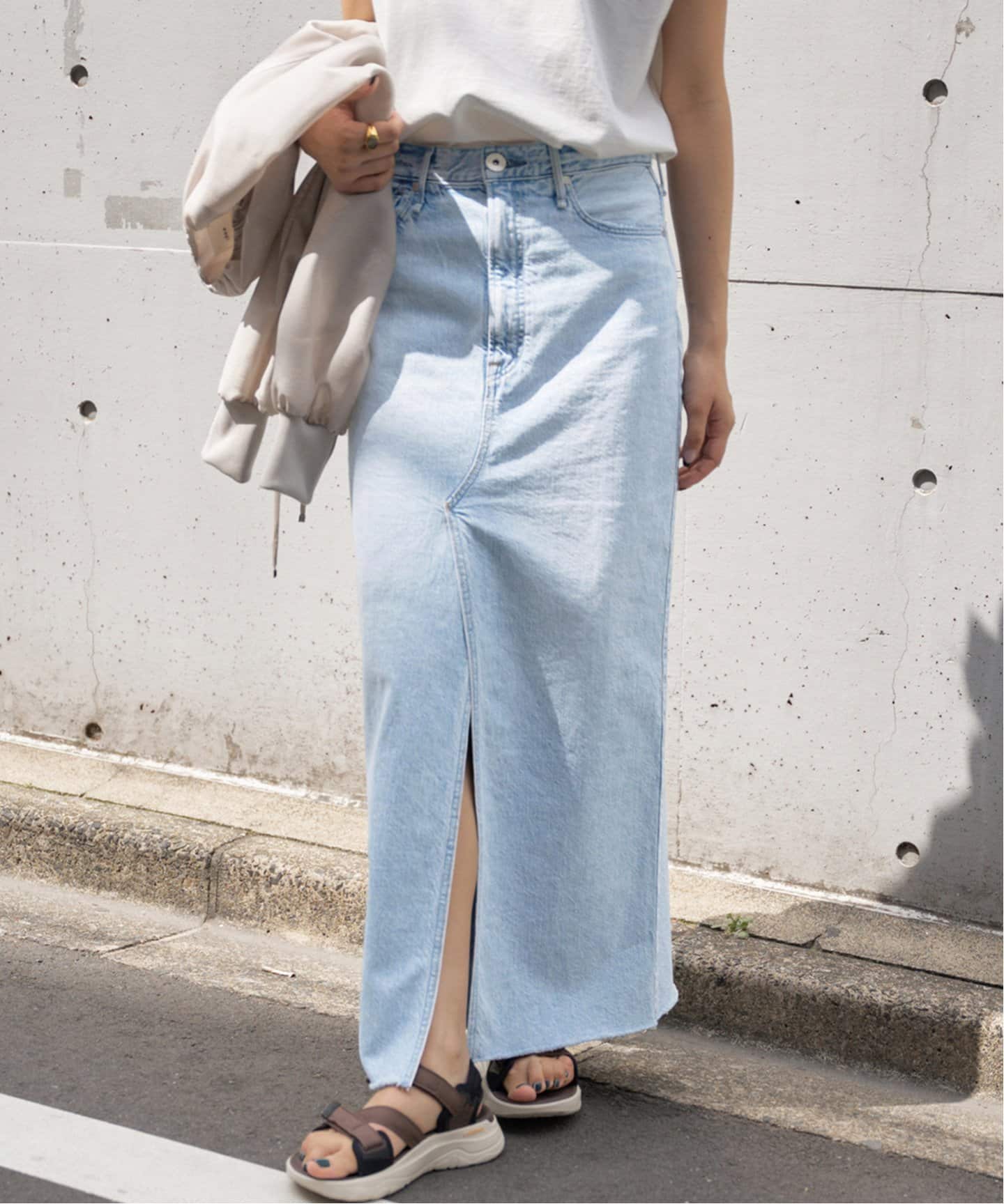 2025SS　IENA　アッパーハイツ別注デニムスカートupper hights upper hights/アッパーハイツ DENIM SK デニムスカート