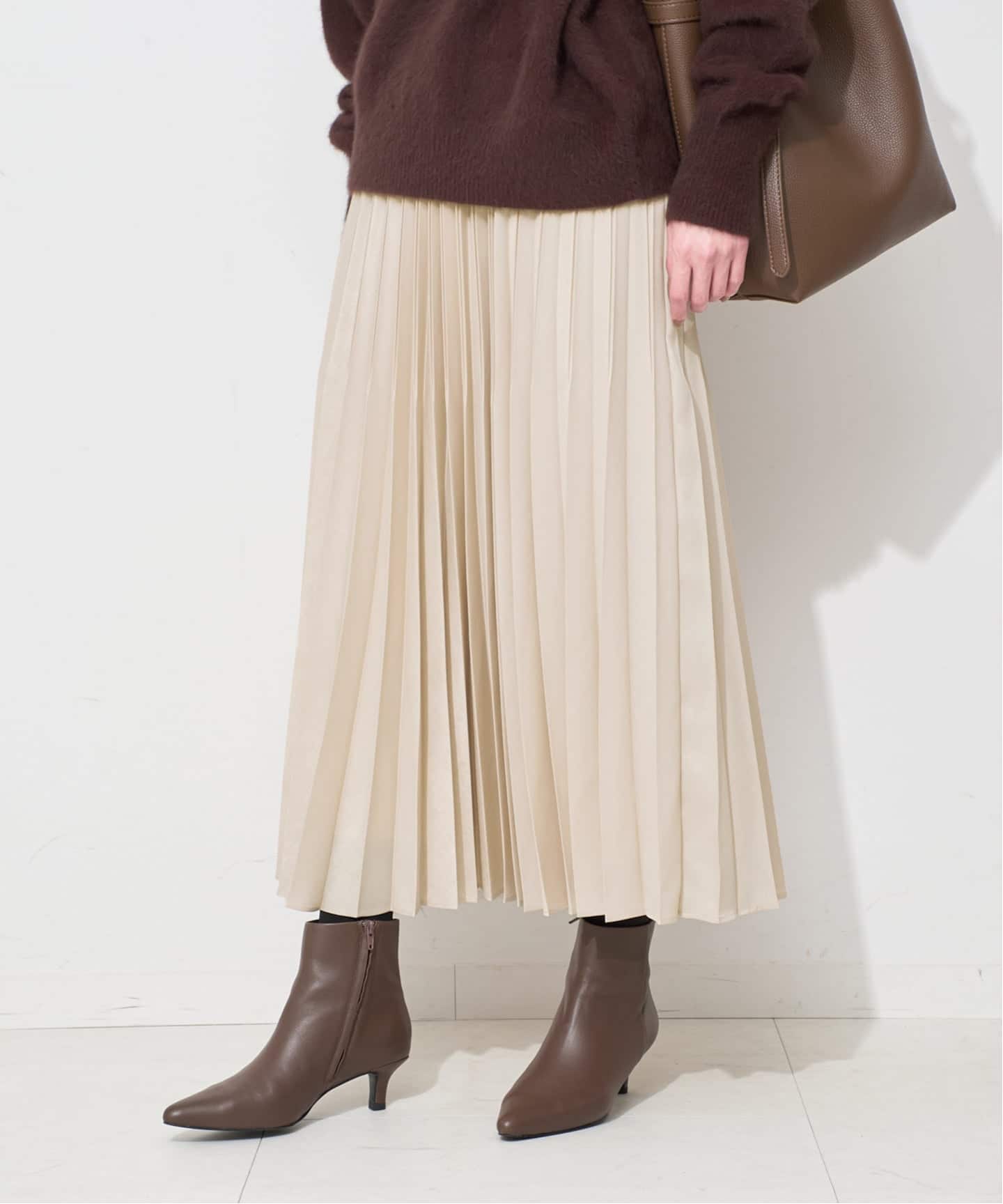 ハクプリントプリーツスカート（ロング・マキシ丈スカート）｜SLOBE