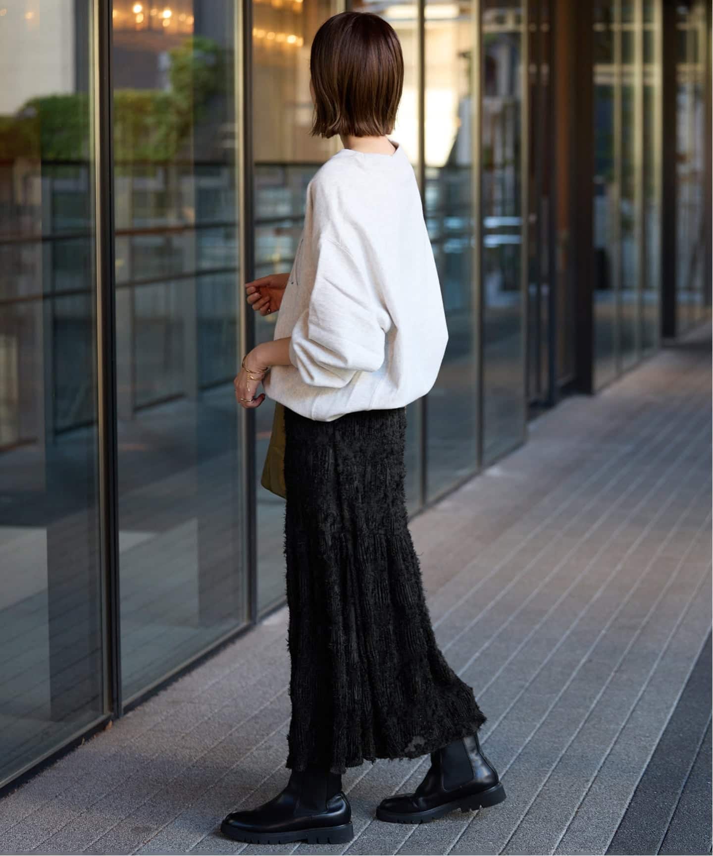 マジョリカジャガードフレアスカート（ロング・マキシ丈スカート