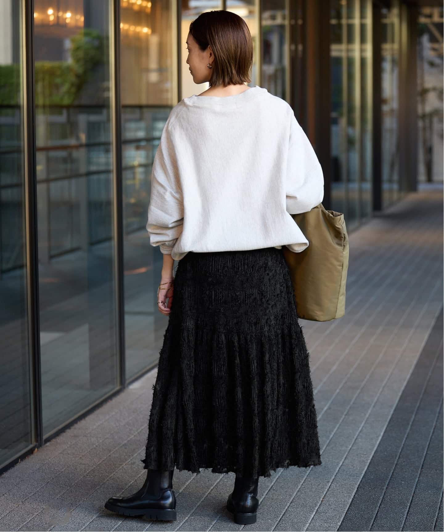 マジョリカジャガードフレアスカート（ロング・マキシ丈スカート