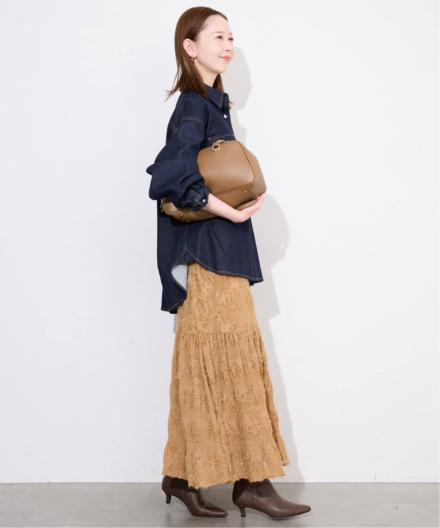 マジョリカジャガードフレアスカート（ロング・マキシ丈スカート