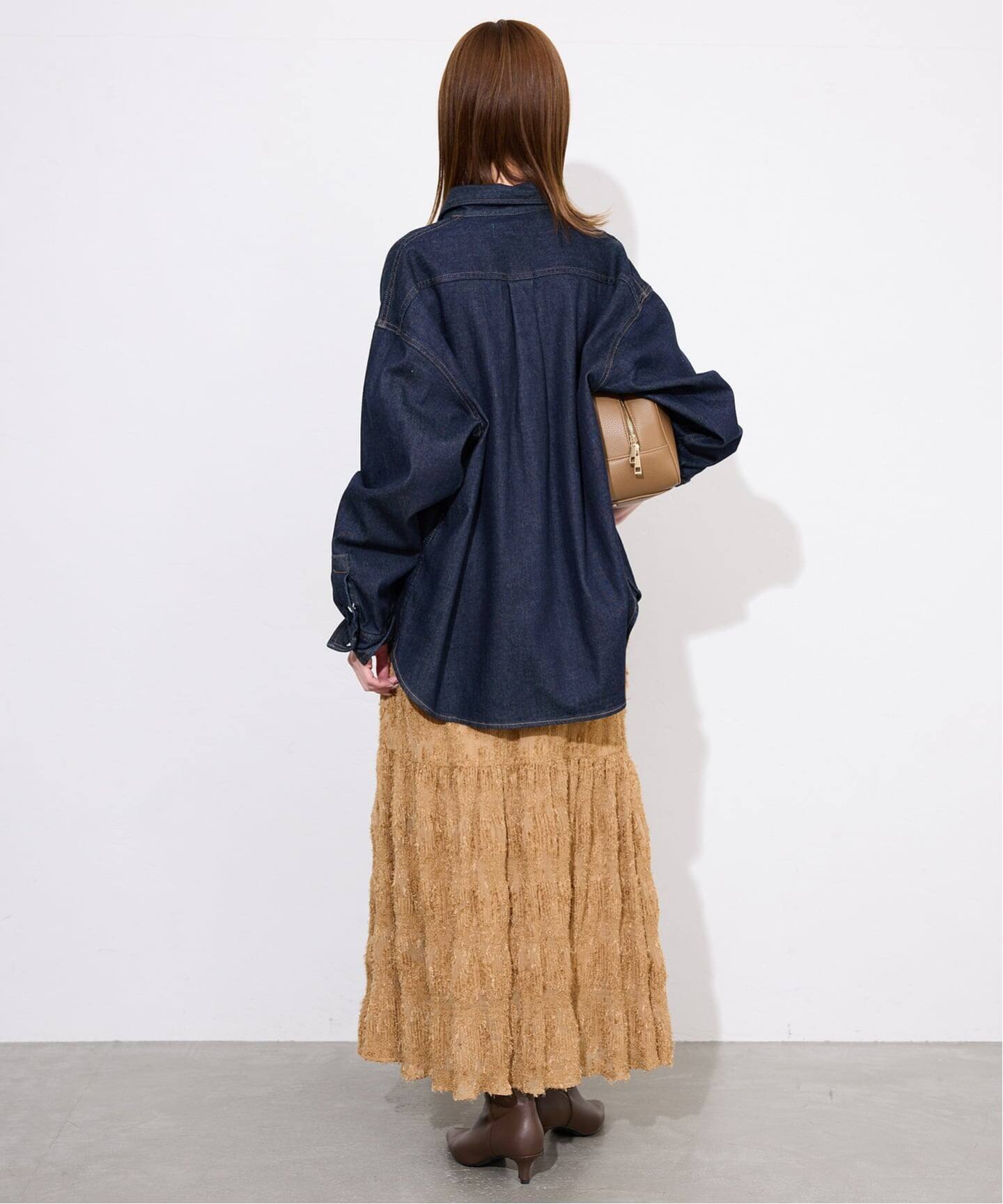 マジョリカジャガードフレアスカート（ロング・マキシ丈スカート