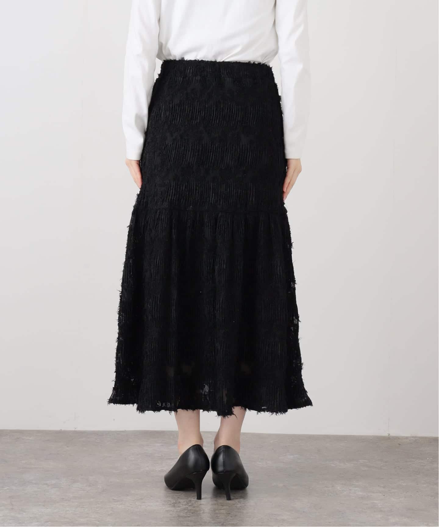 マジョリカジャガードフレアスカート（ロング・マキシ丈スカート