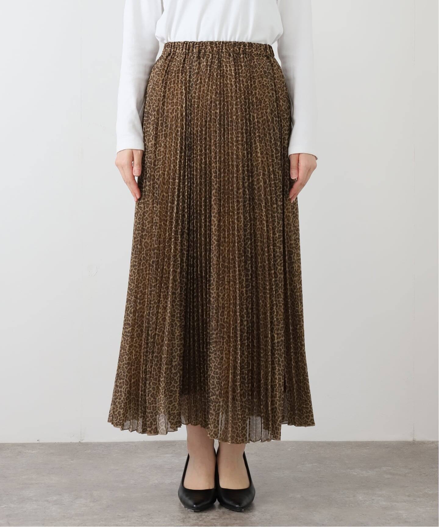 レオパードプリーツスカート（その他スカート）｜SLOBE IENA（スローブ