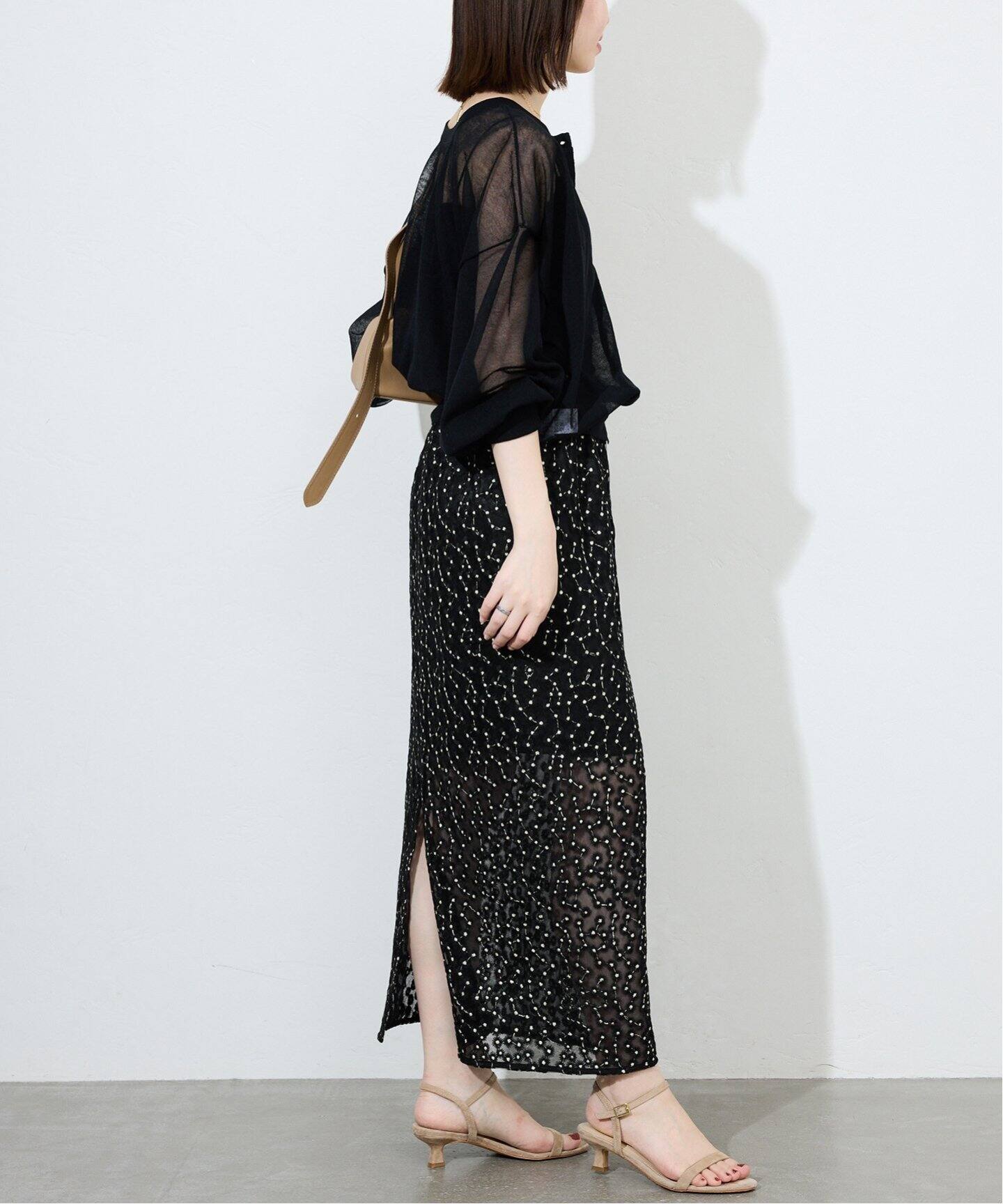 シアーフラワー刺しゅうスカート（その他スカート）｜SLOBE IENA  