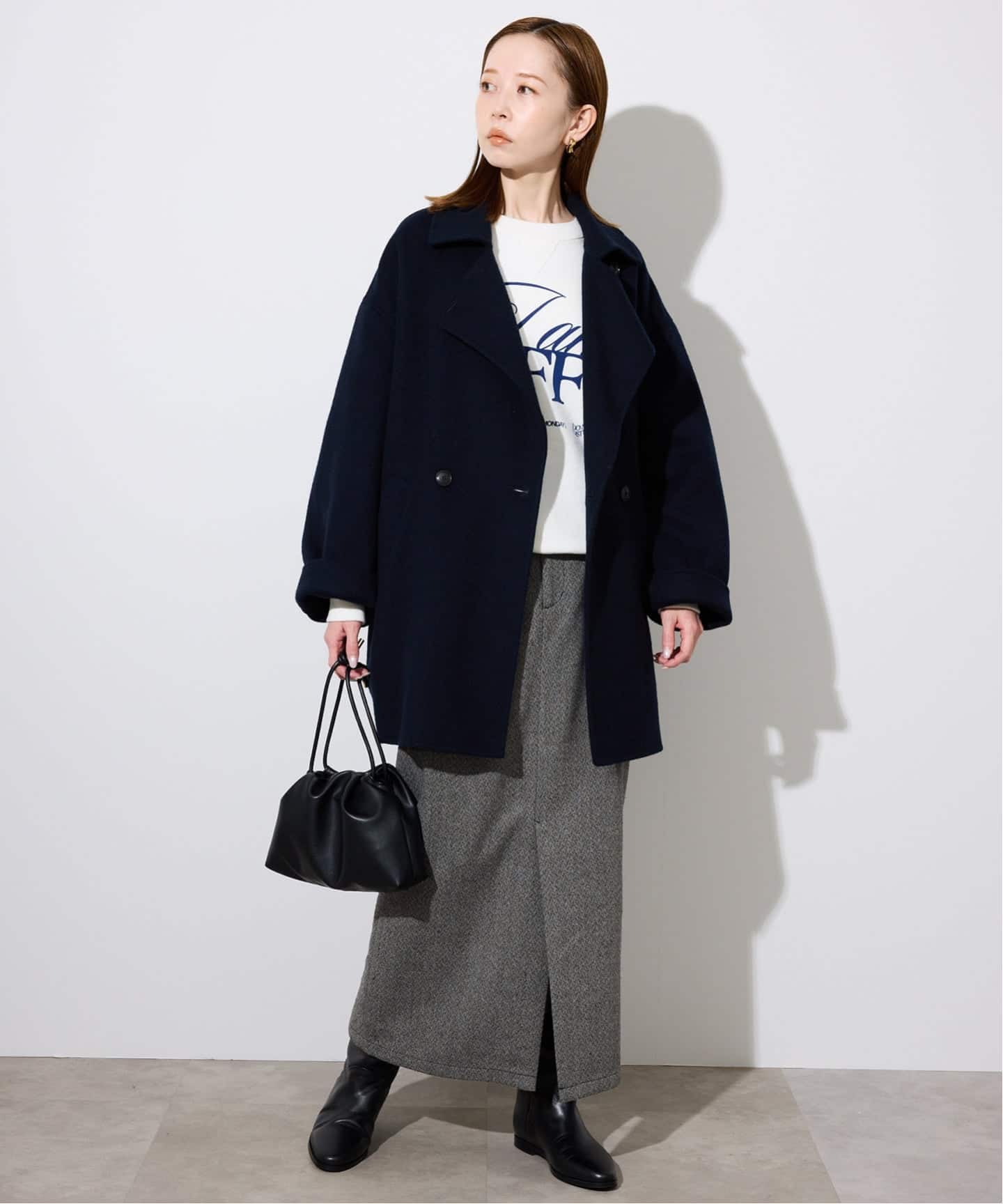 スローブ イエナ（SLOBE IENA）/ツイードリラックスIラインスカート ツイードリラックスIラインスカート（その他スカート）｜SLOBE IENA