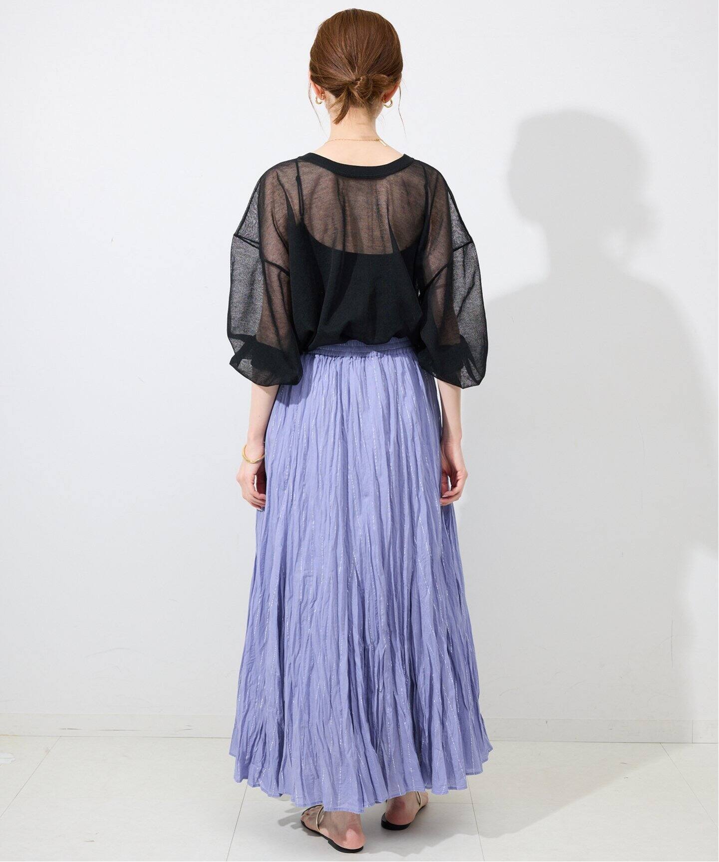 SLOBE IENA クリンクルフレアスカート クリンクルフレアスカート｜ベーセーストックのアウトレット通販