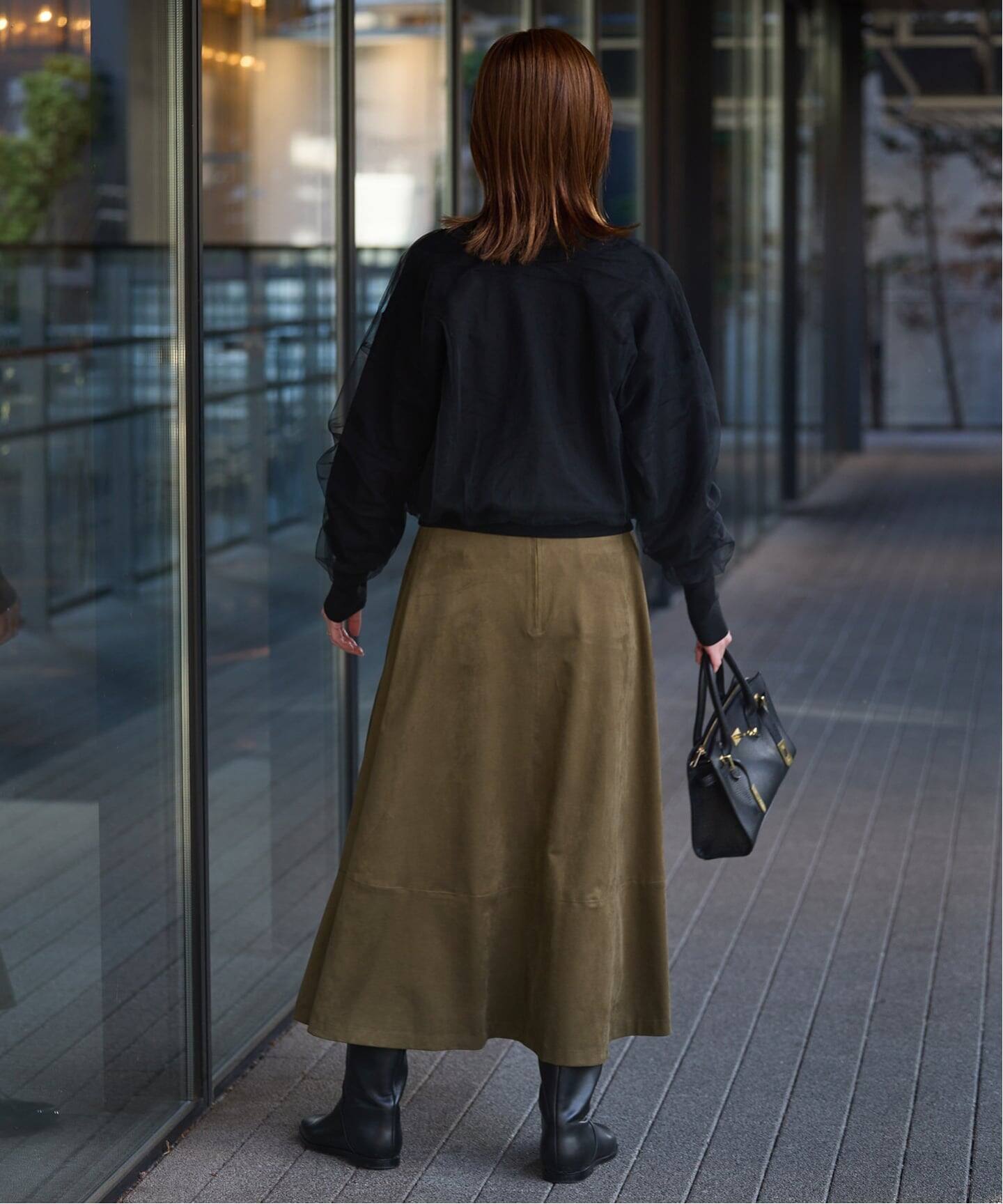 ★ひなくる★ IENA 美品！スウェードライクフレアスカート IENA（イエナ）の「スウェードライクフレアスカート（スカート）」 - WEAR