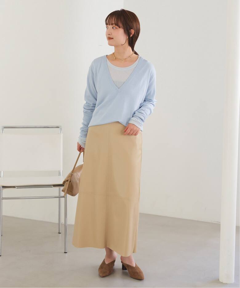 フェイクレザースカート（ロング・マキシ丈スカート）｜SLOBE IENA 