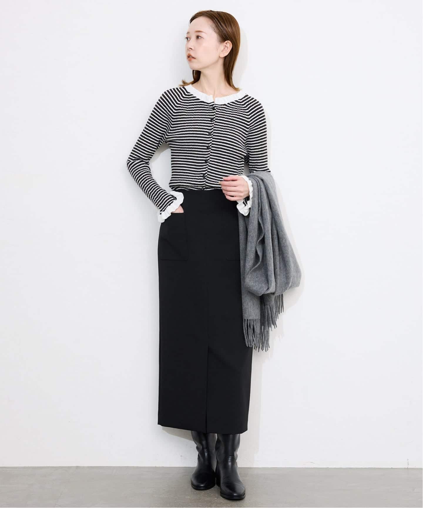 スローブイエナ　ダブルクロスタイトスカート38 スローブイエナ ダブルクロスタイトスカート38 - メルカリ