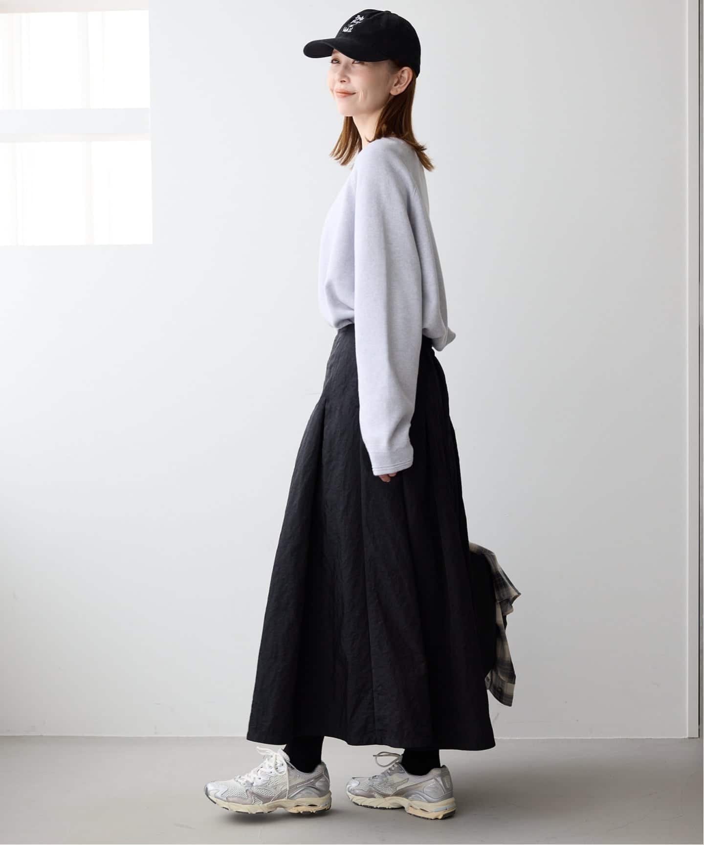 3サイズ展開》タフタタックフレアスカート（その他スカート）｜SLOBE