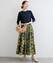 フラワープリントタフタスカート  詳細画像2