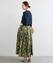 フラワープリントタフタスカート  詳細画像3
