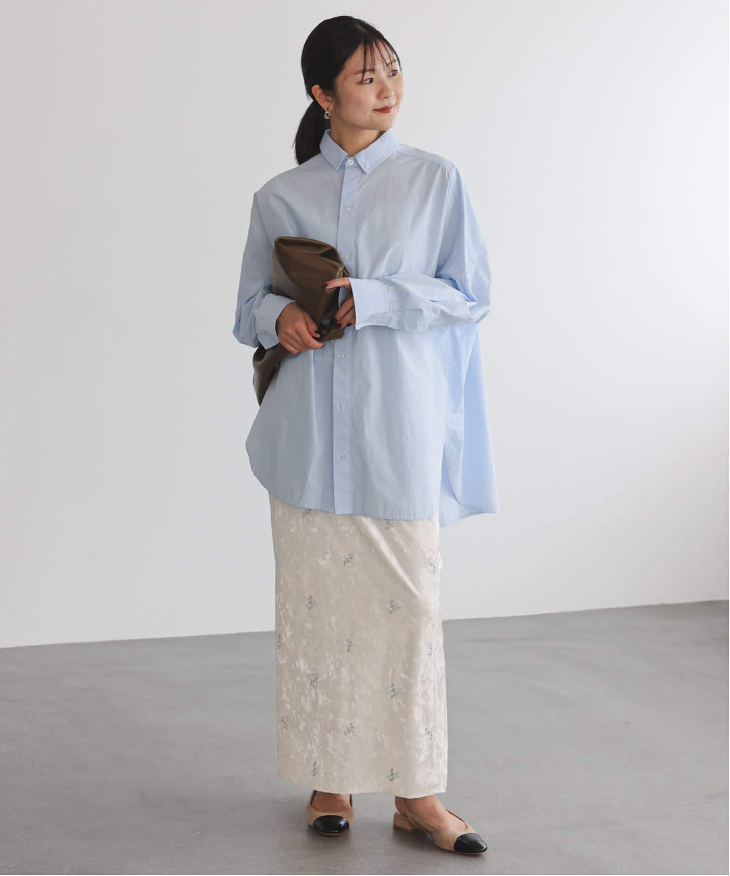 SLOBE IENA フラワーエンブロイダリーベロアスカート フラワーエンブロイダリーベロアスカート（ロング・マキシ丈
