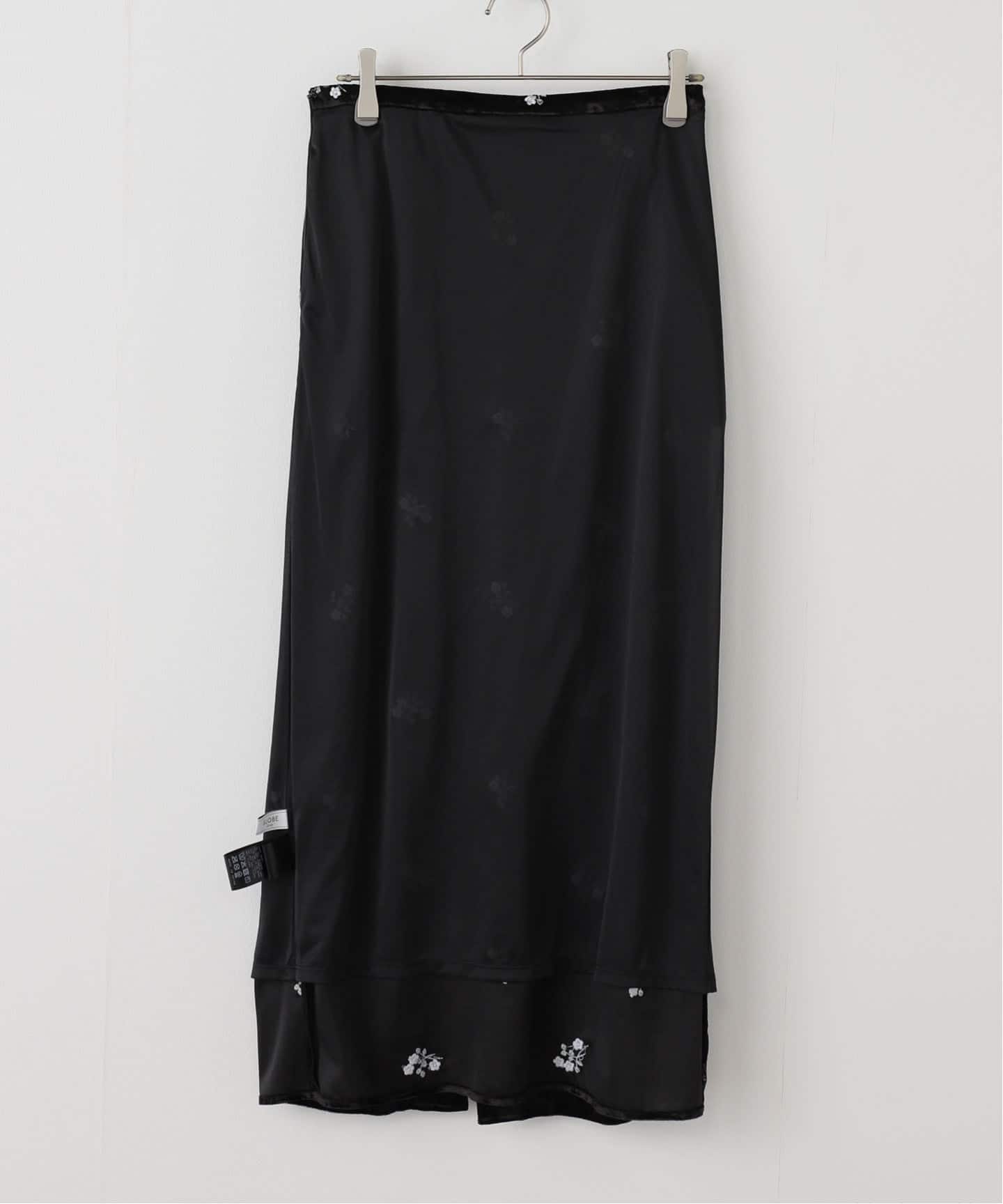 SLOBE IENA フラワーエンブロイダリーベロアスカート フラワーエンブロイダリーベロアスカート（ロング・マキシ丈