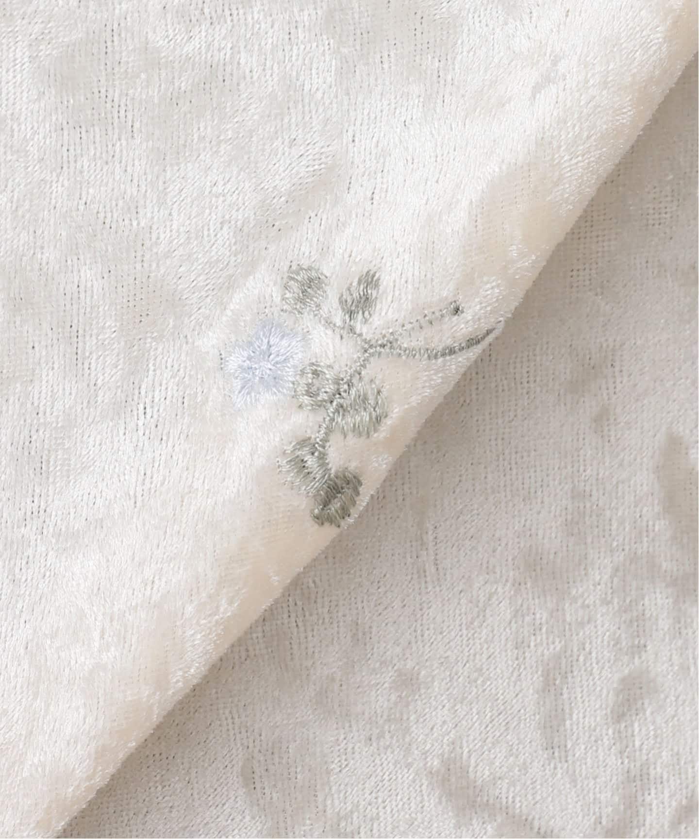 フラワーエンブロイダリーベロアスカート（ロング・マキシ丈