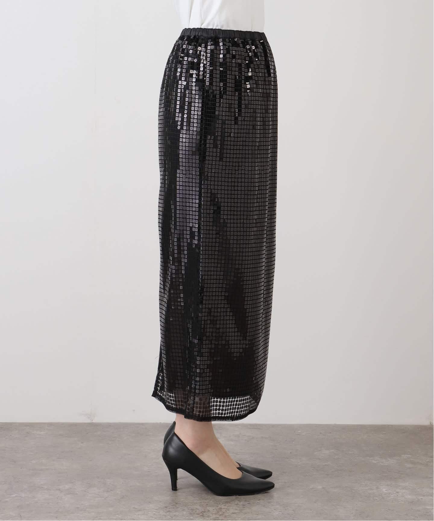 スクエアスパンコールスカート（ロング・マキシ丈スカート）｜SLOBE