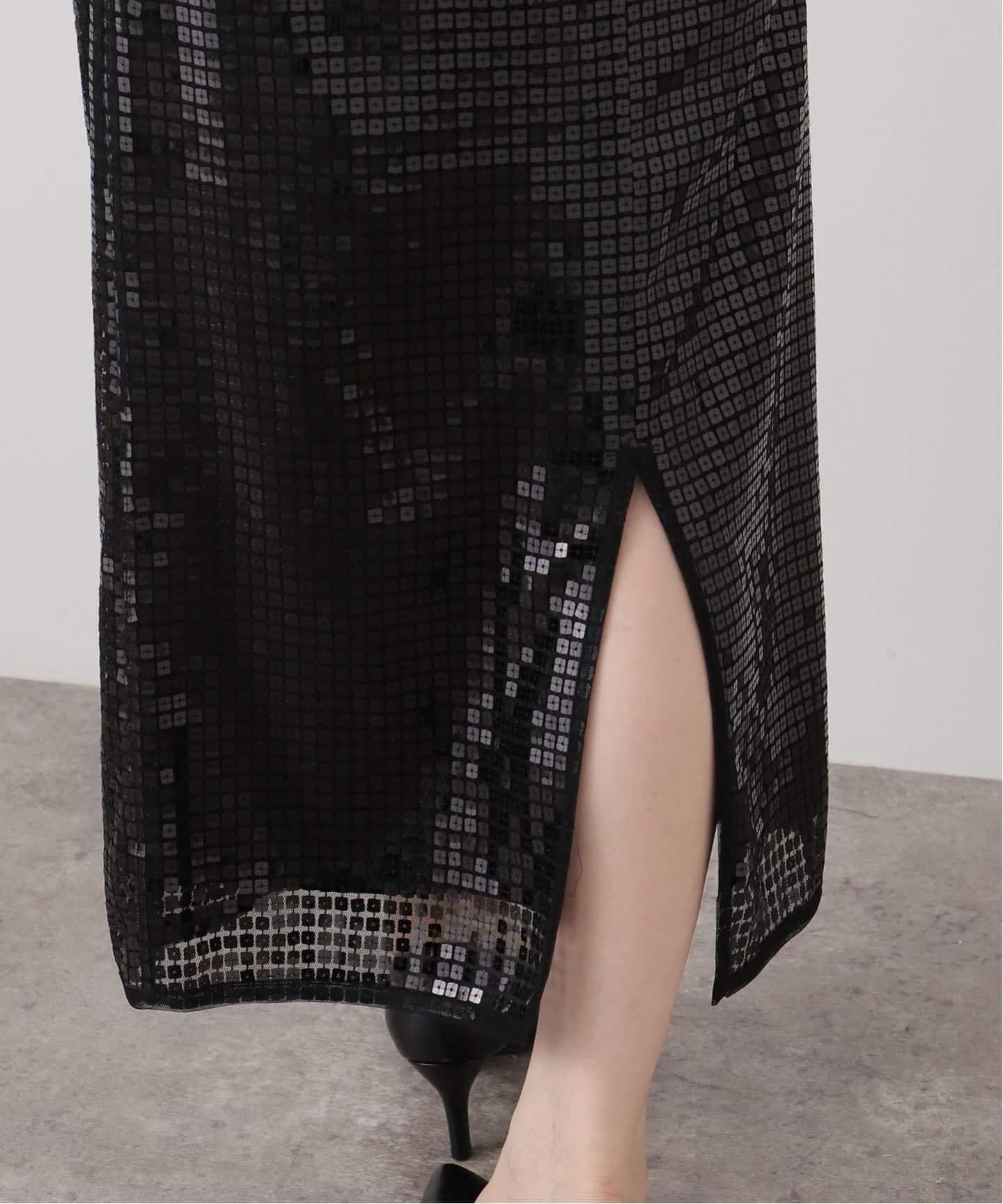 スクエアスパンコールスカート（ロング・マキシ丈スカート）｜SLOBE