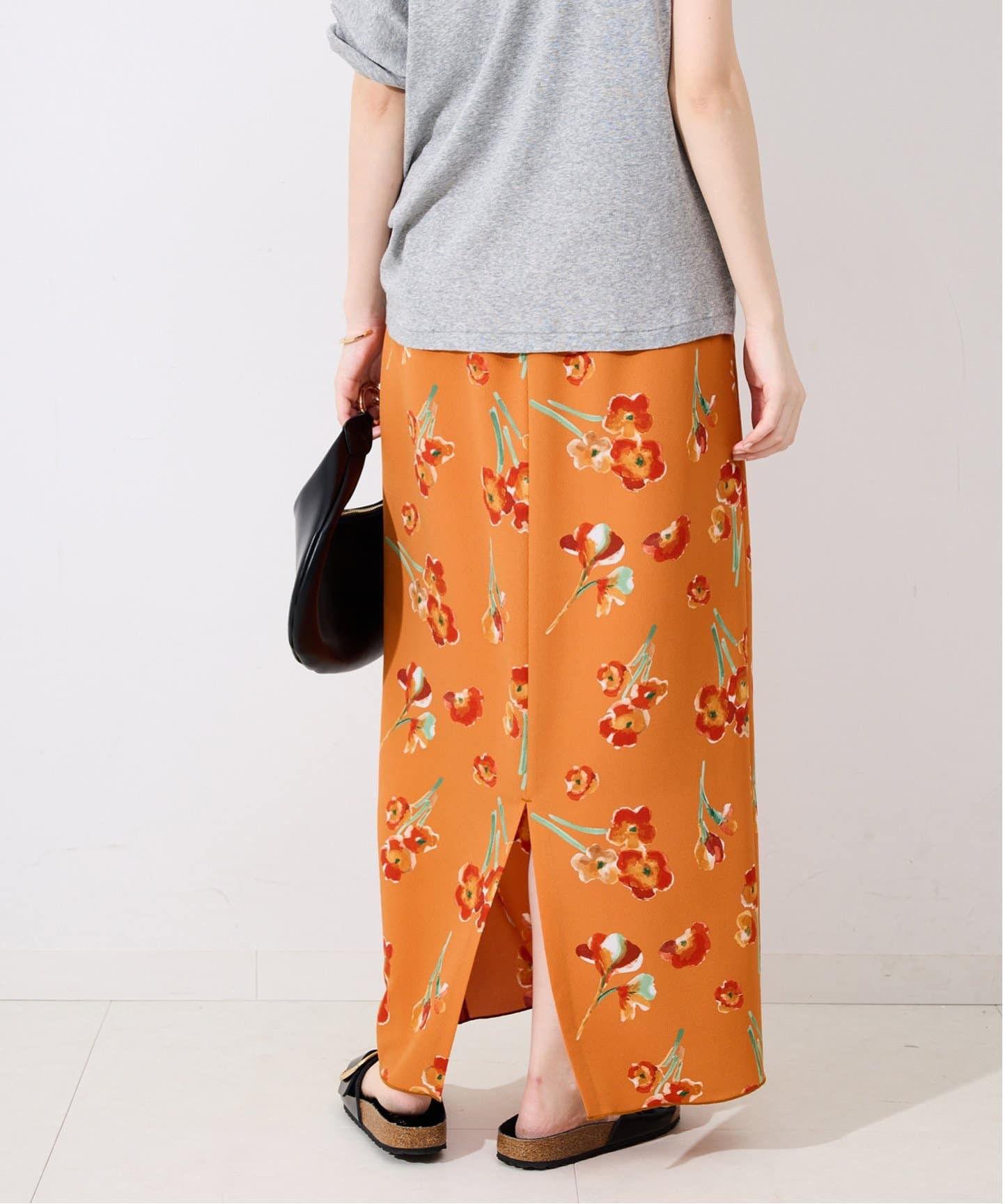 【新品】2024SS SLOBE IENA FLOWER PRINT スカート SLOBE IENA☆2024 FLOWER PRINT スカート ティアード スカート