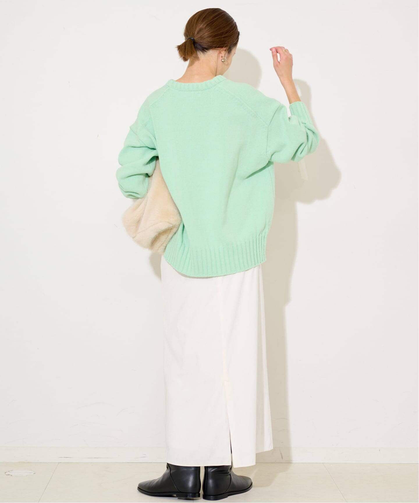 スエードライクセミフレアスカート（ロング・マキシ丈スカート