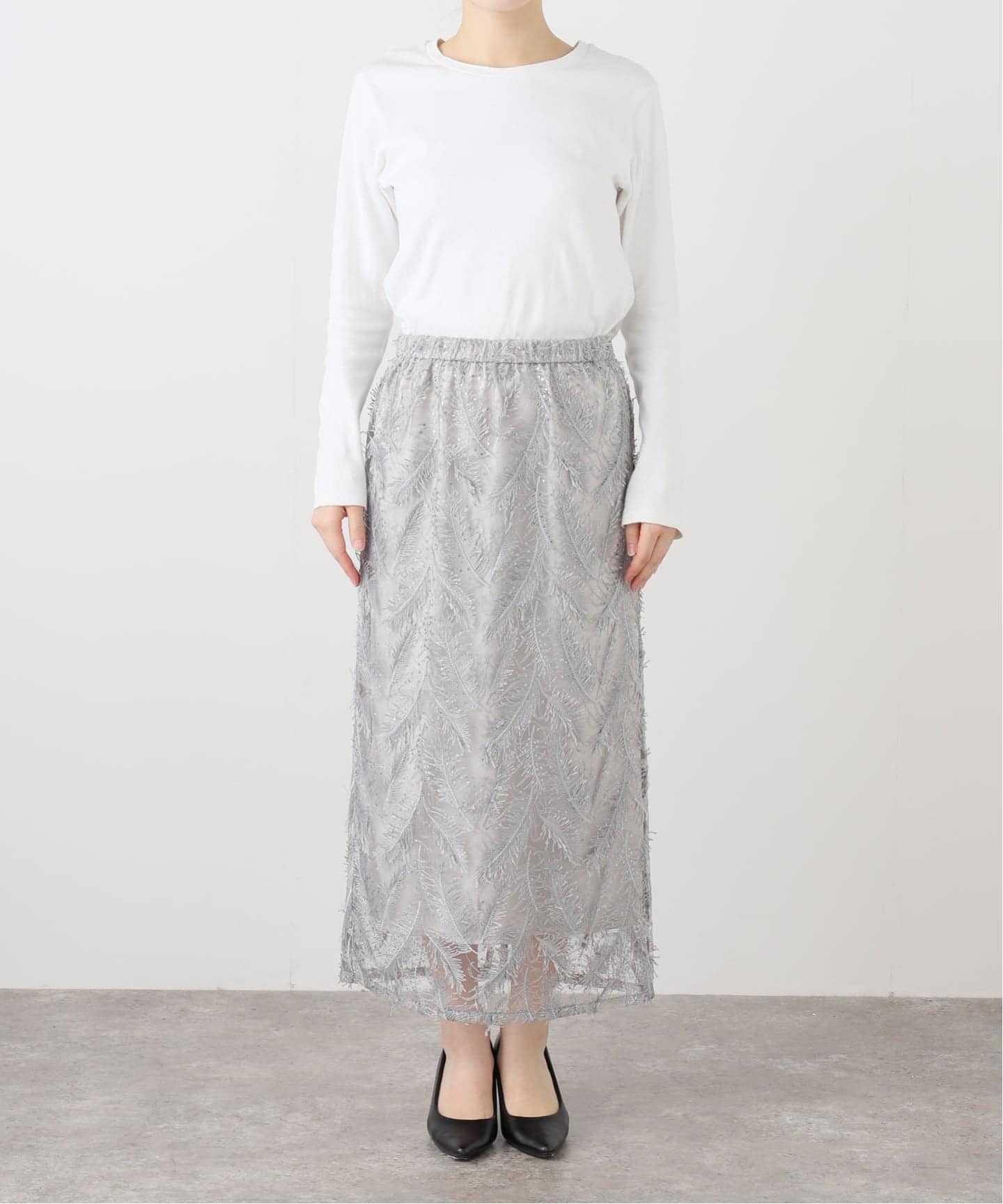 3Dフェザータイトスカート（ロング・マキシ丈スカート）｜SLOBE