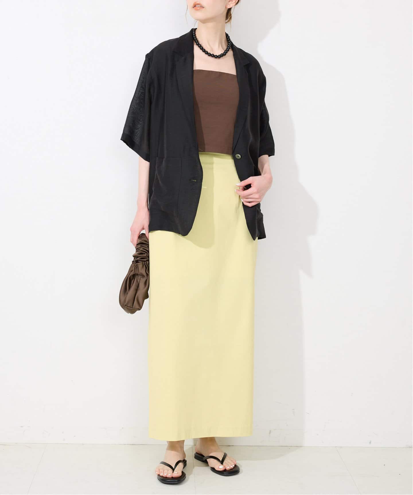25SS SLOBE IENA 《接触冷感トリコットタイトスカートネイビー36 25SS SLOBE IENA 《接触冷感トリコットタイトスカートネイビー36