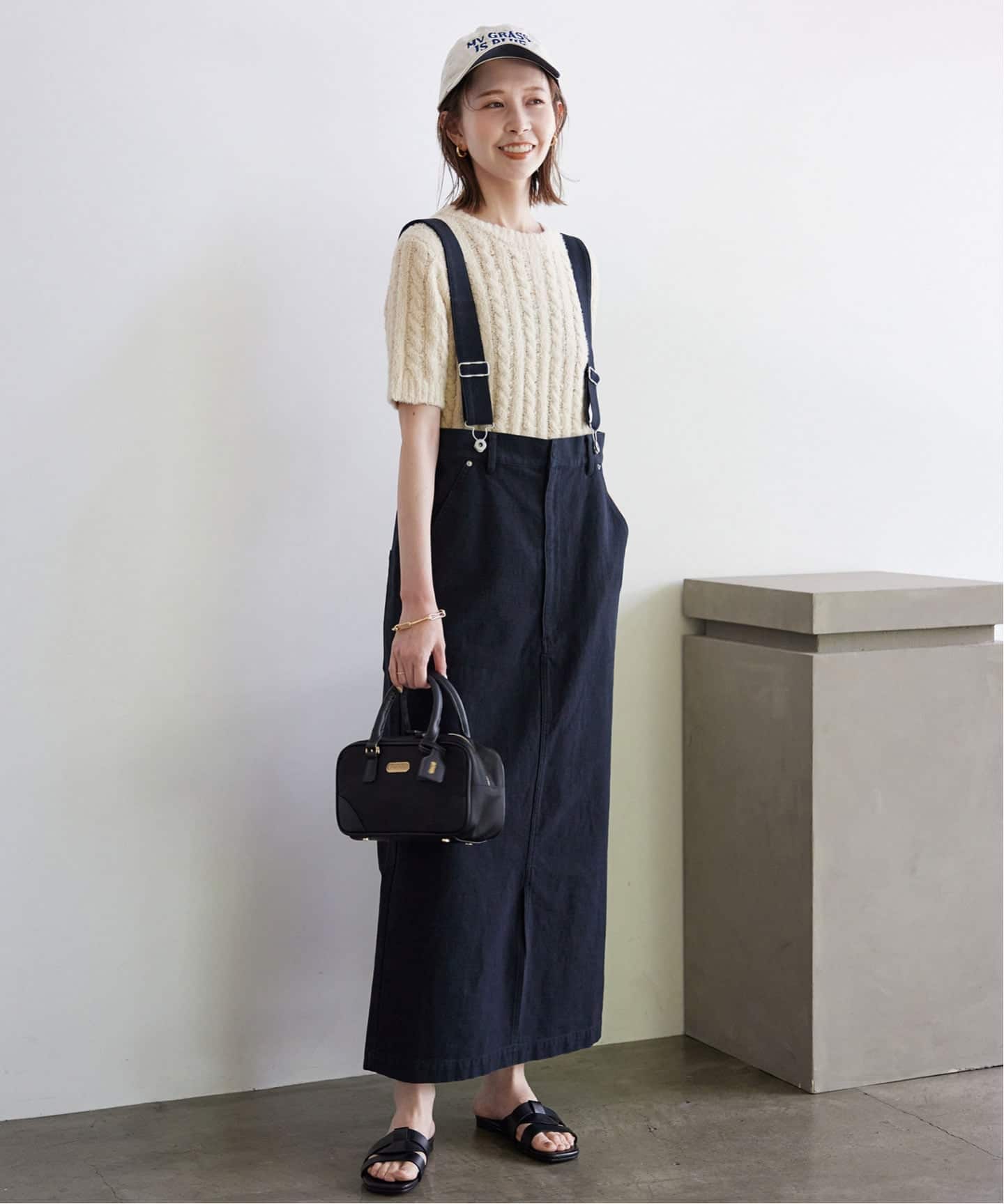 SLOBE IENA ハイウエストジャンパースカート　38 SLOBE IENA｜《WEB限定/追加》ハイウエストジャンパースカート