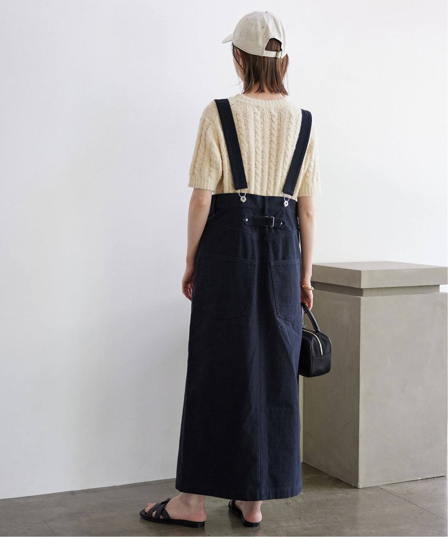 SLOBE IENA ハイウエストジャンパースカート WEB限定/追加》ハイウエストジャンパースカート（その他スカート