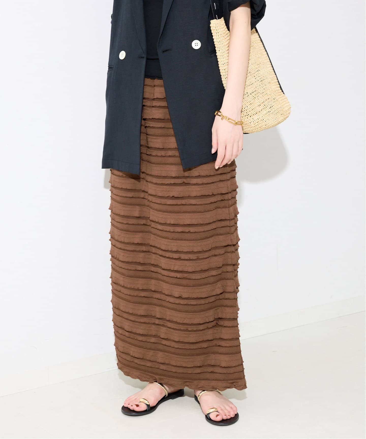 新品　SLOBE IENA フリルカットソータイトスカート SLOBE IENA スカート 「追加2」フリルカットソータイトスカート