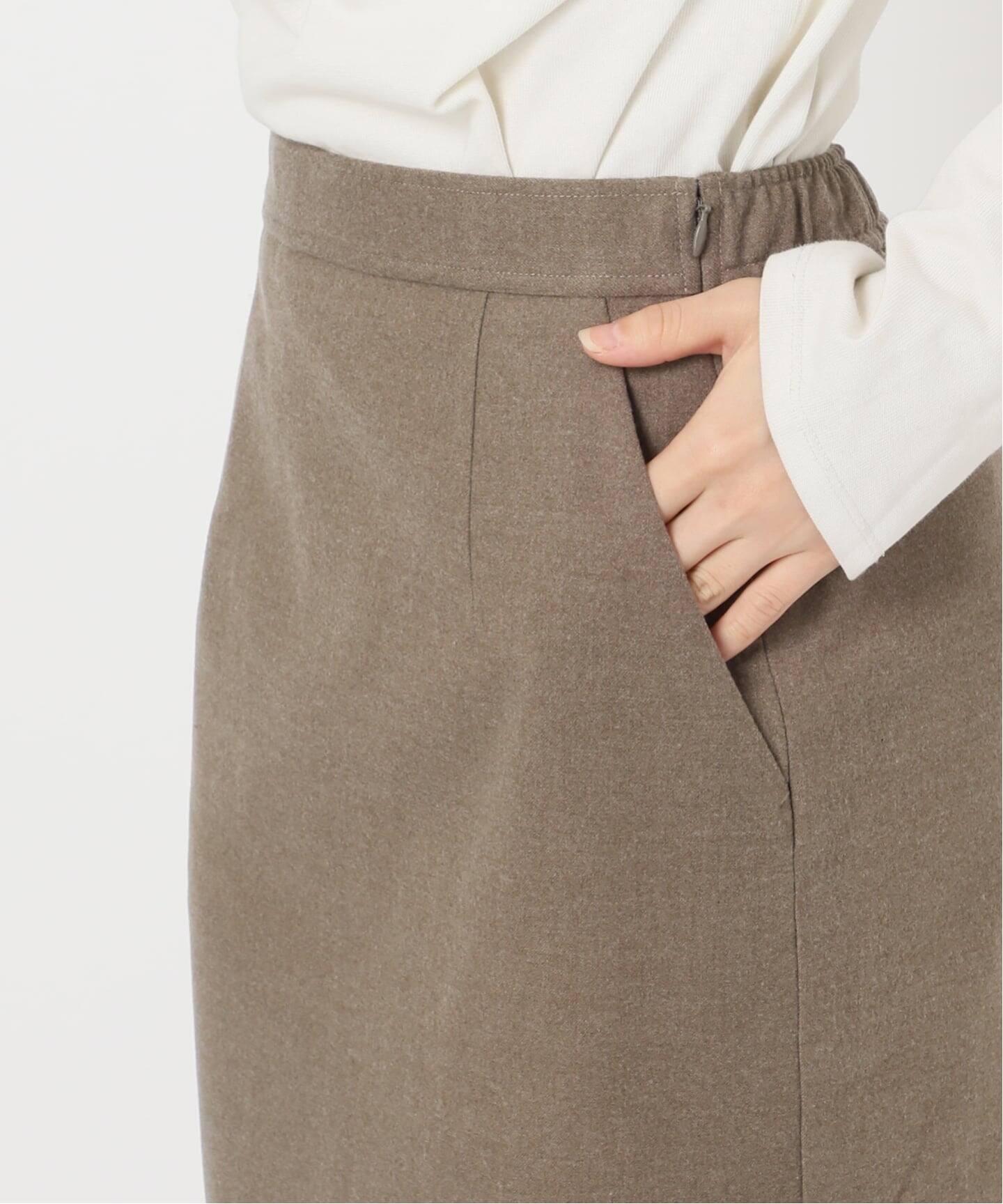 吸湿発熱/3サイズ展開》ウールミックスイージースカート（その他