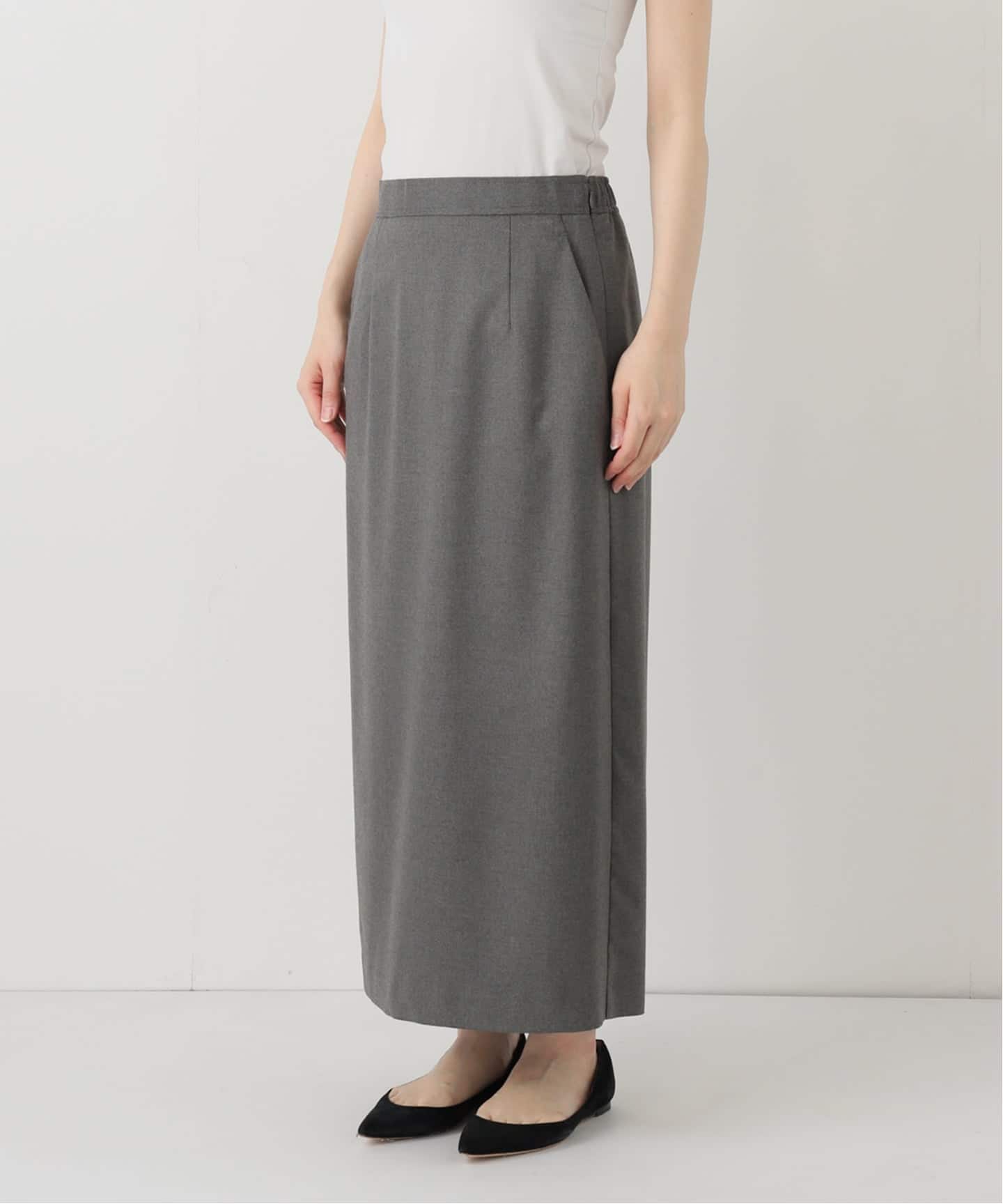 吸湿発熱/3サイズ展開》ウールミックスイージースカート（その他