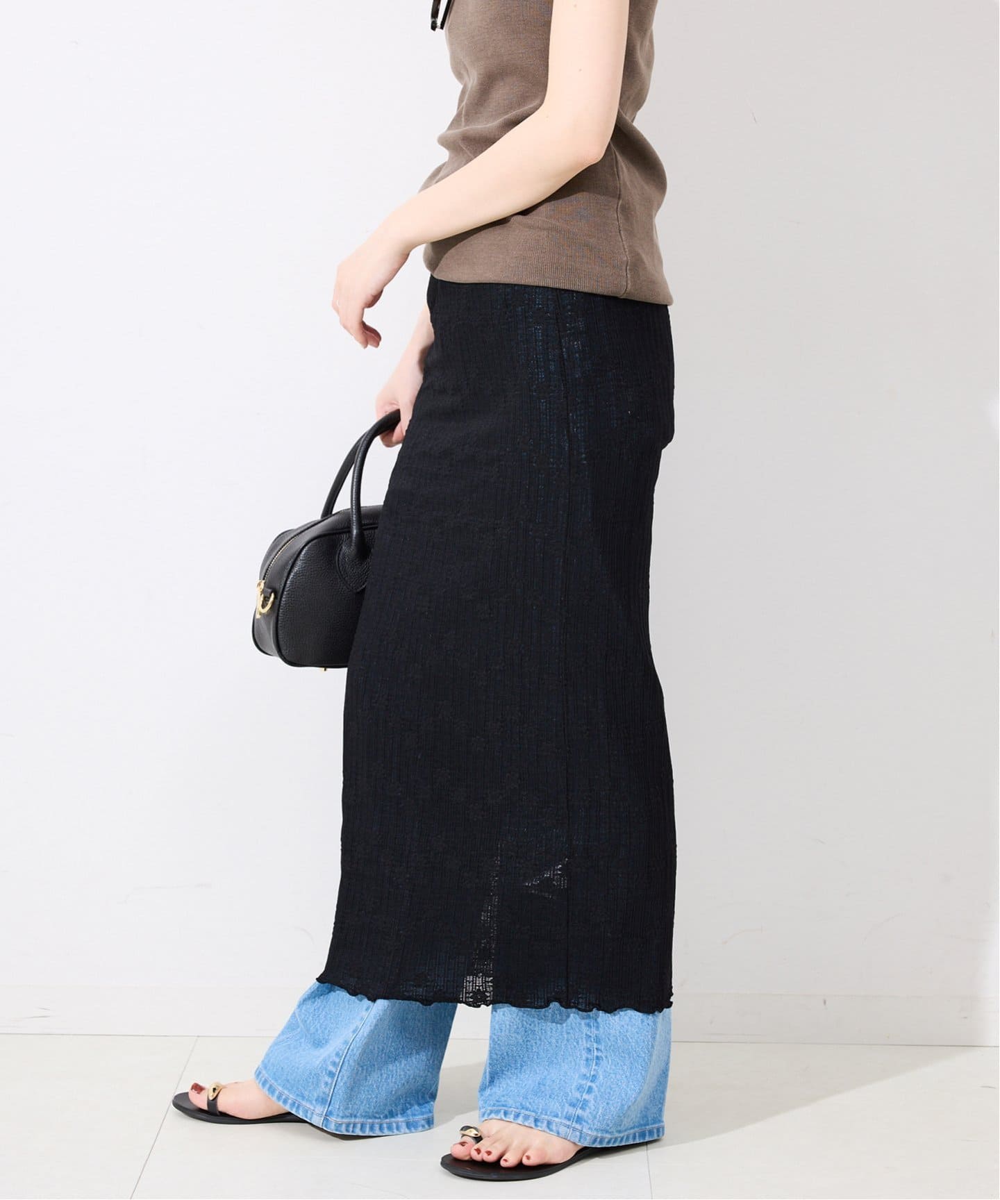 GLOWNY/グロウニー ISLAND SHEER LONG SKIRT GY24BSK001IV