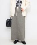 IRONING/アイロニング グリッタースウェットロングスカート 01IR0134ISLV