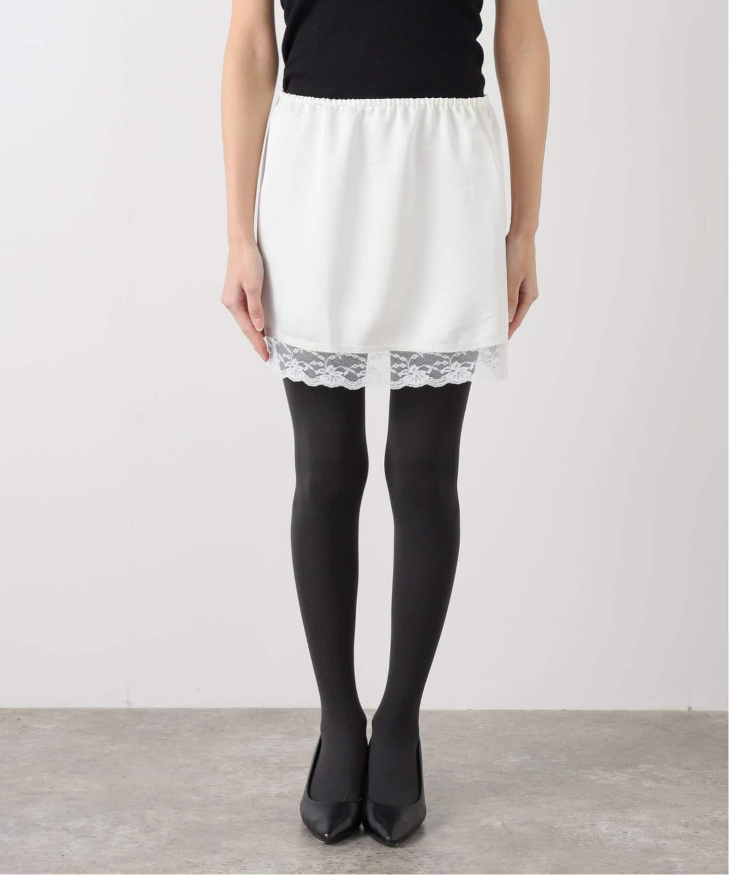 81BRANCA/ハチイチブランカ SLOBE別注 サテンレーススカート（その他
