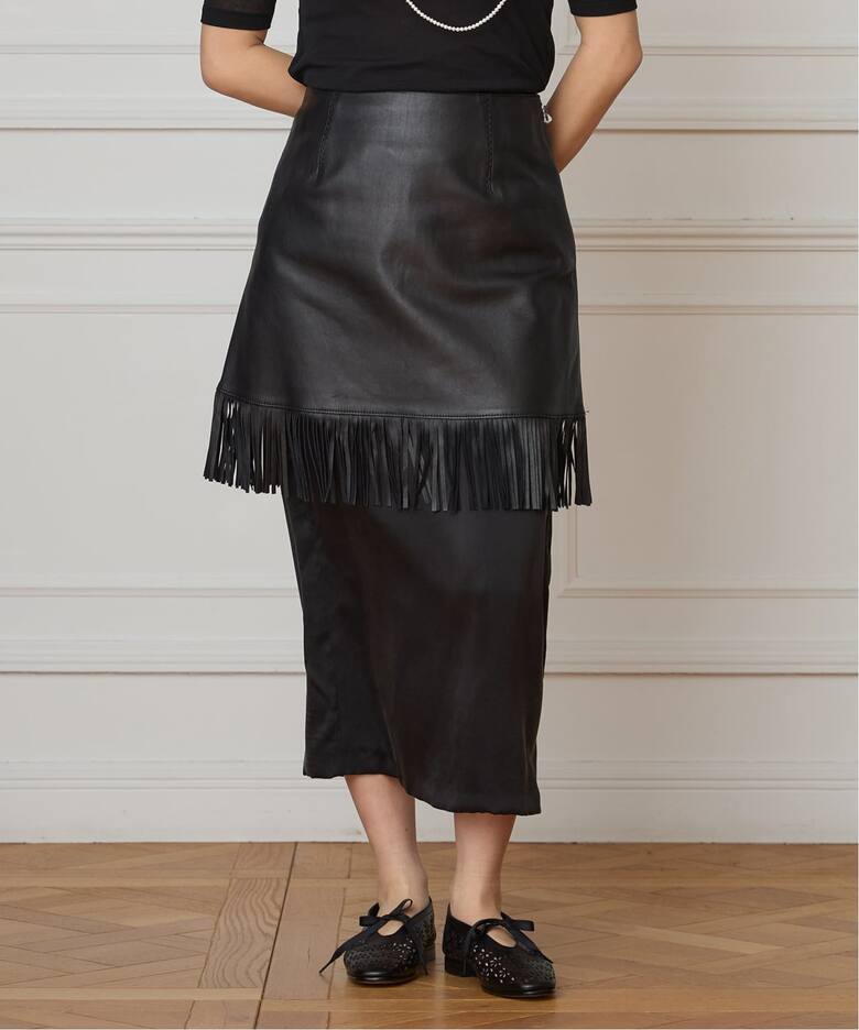IENA LA BOUCLE レザーフリンジミニスカート（ミニスカート）｜IENA  