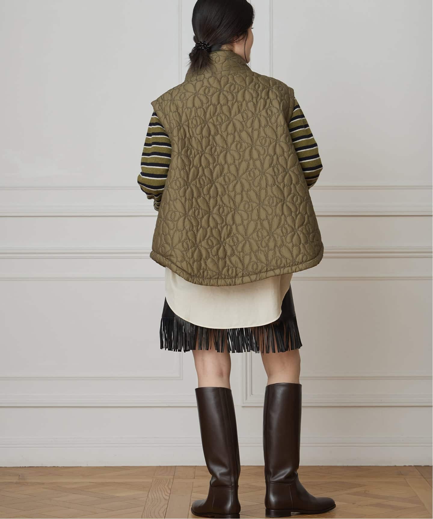 IENA LA BOUCLE レザーフリンジミニスカート(ミニスカート IENA LA BOUCLE レザーフリンジミニスカート(ミニスカート
