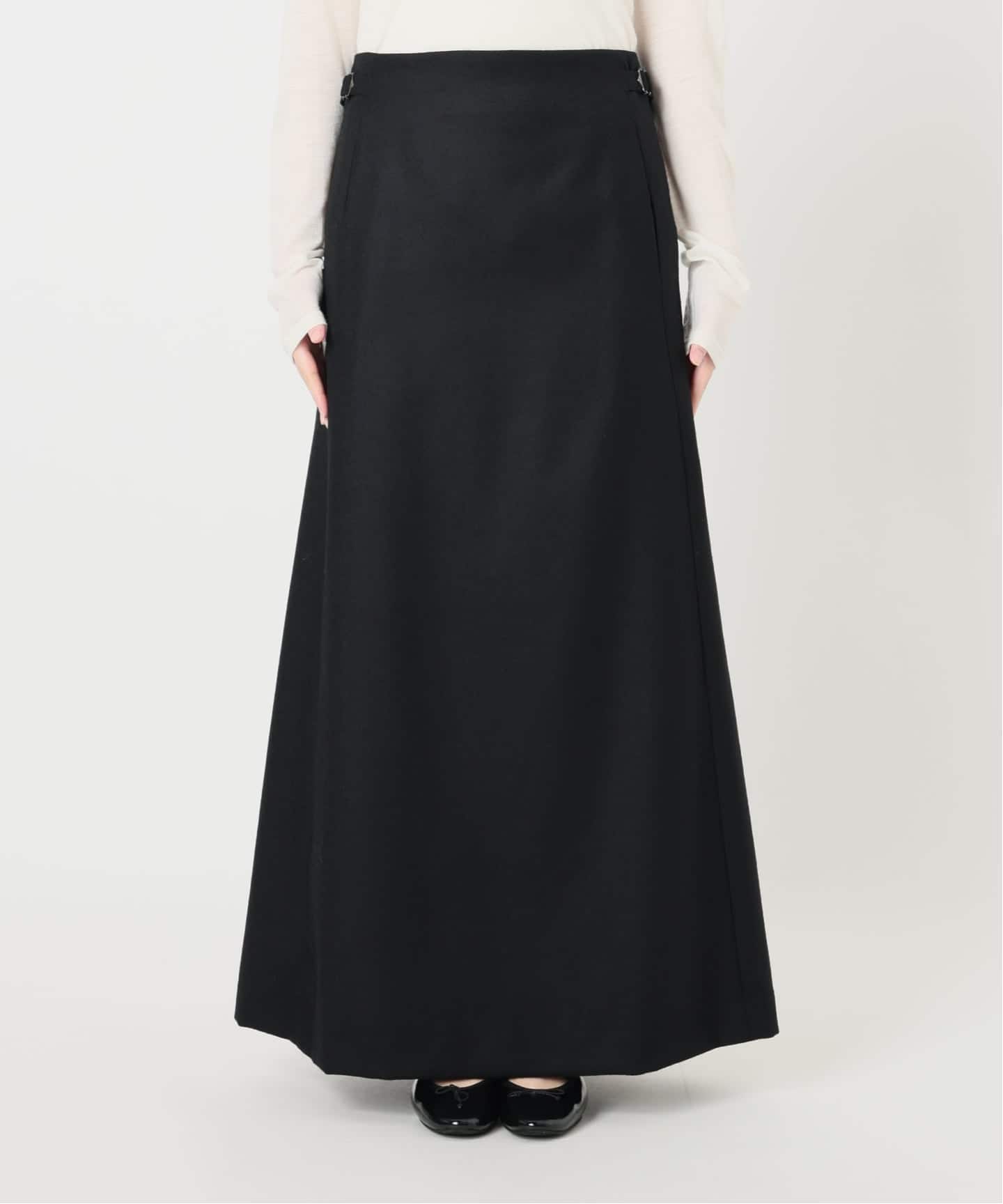 予約》ウールサキソニーIラインスカート（ロング・マキシ丈