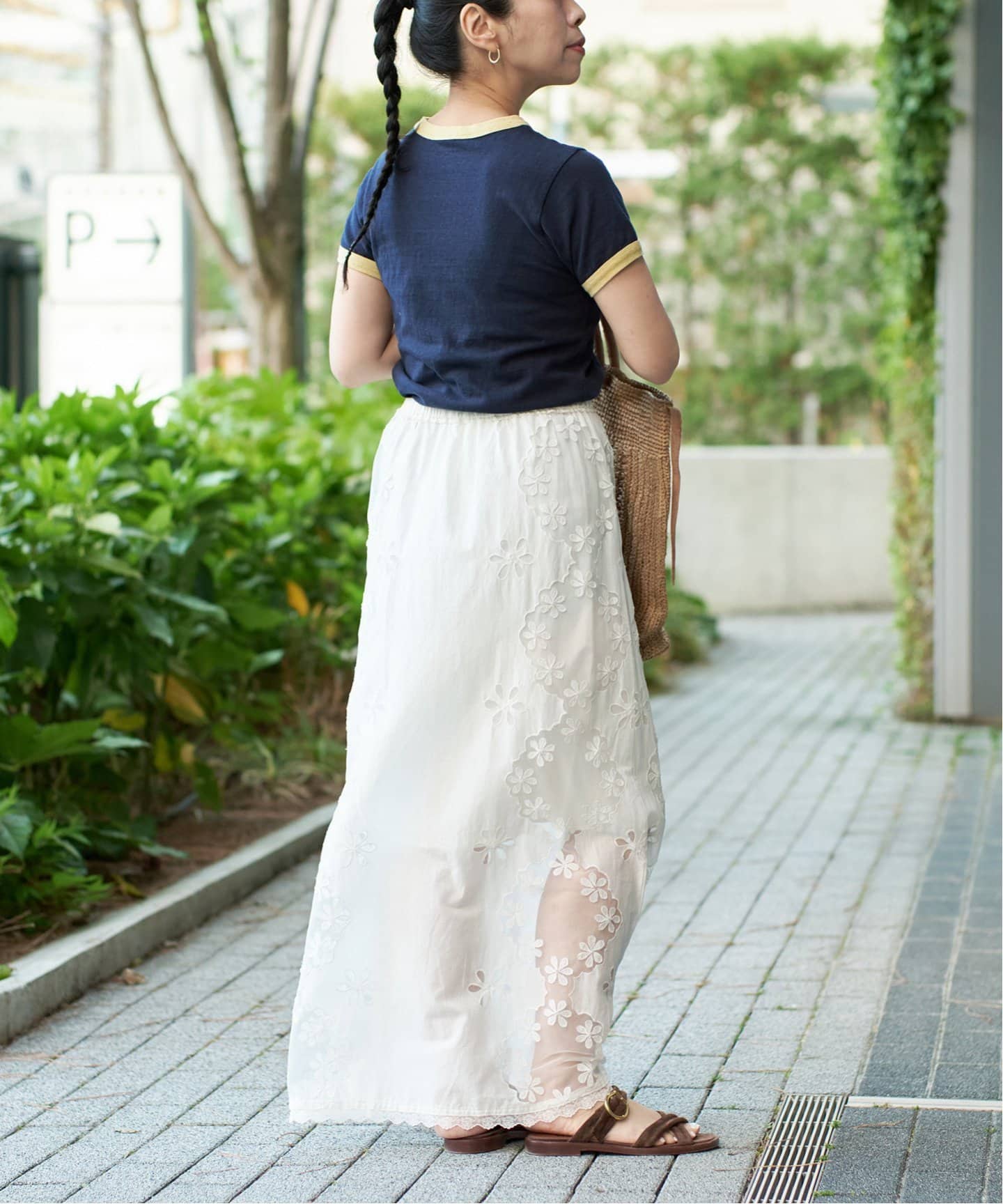 IENA LA BOUCLE レースエンブロボイルスカート（ロング・マキシ