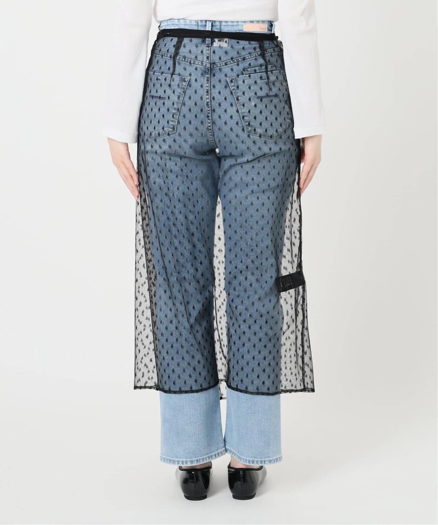 IENA LA BOUCLE ドットチュールフリンジラップスカート（その他