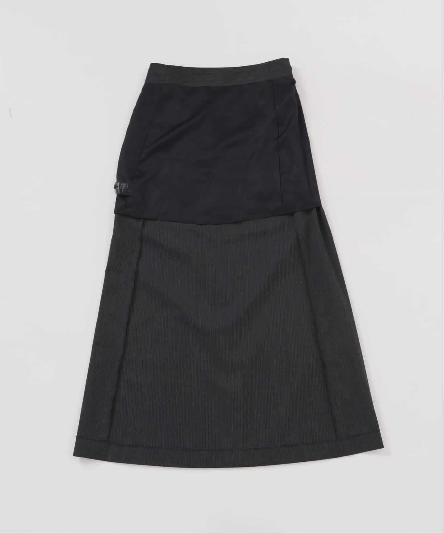 IENA LA BOUCLE ウーステッドIラインスカート（ロング・マキシ丈