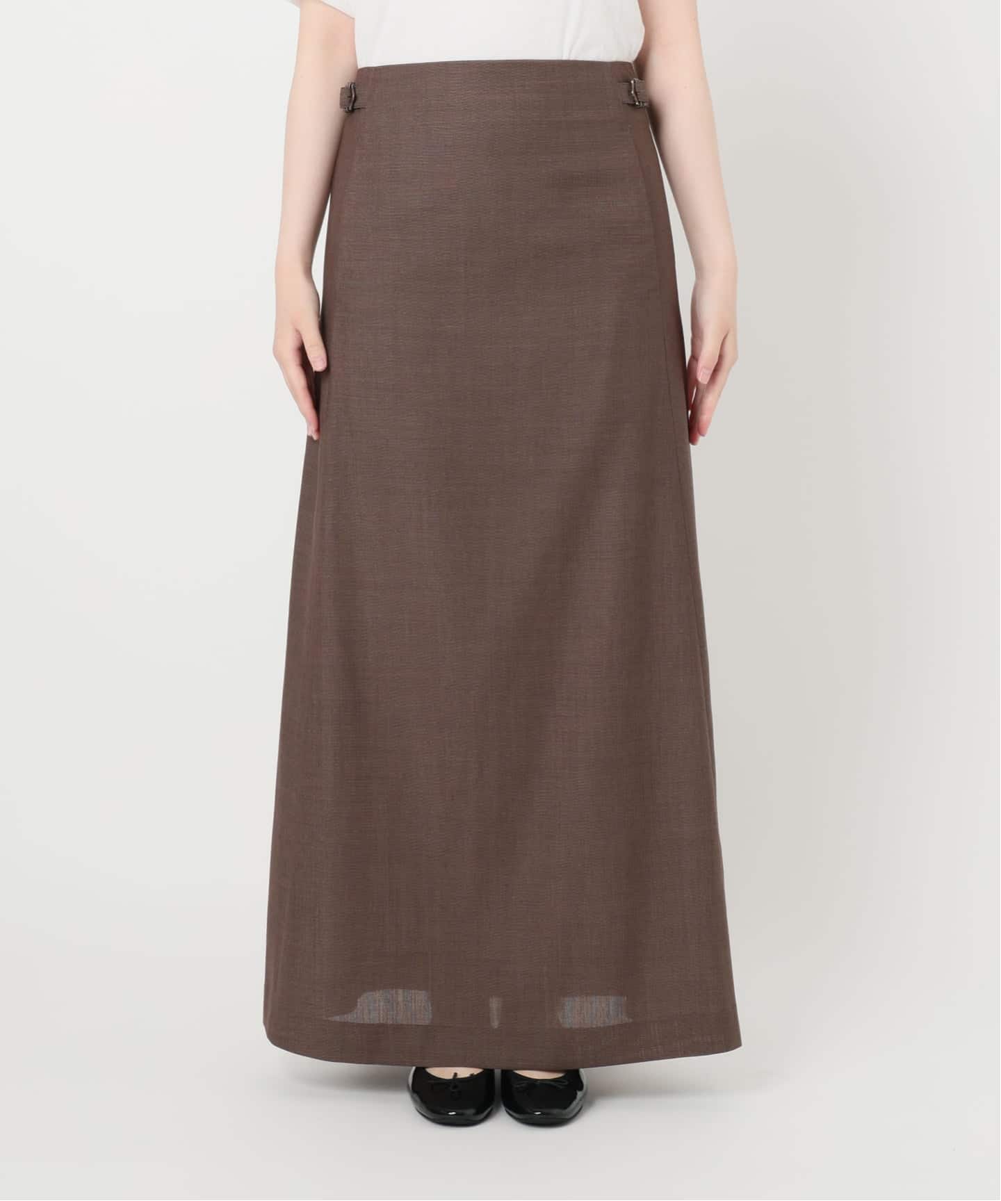 IENA LA BOUCLE ウーステッドIラインスカート（ロング・マキシ丈