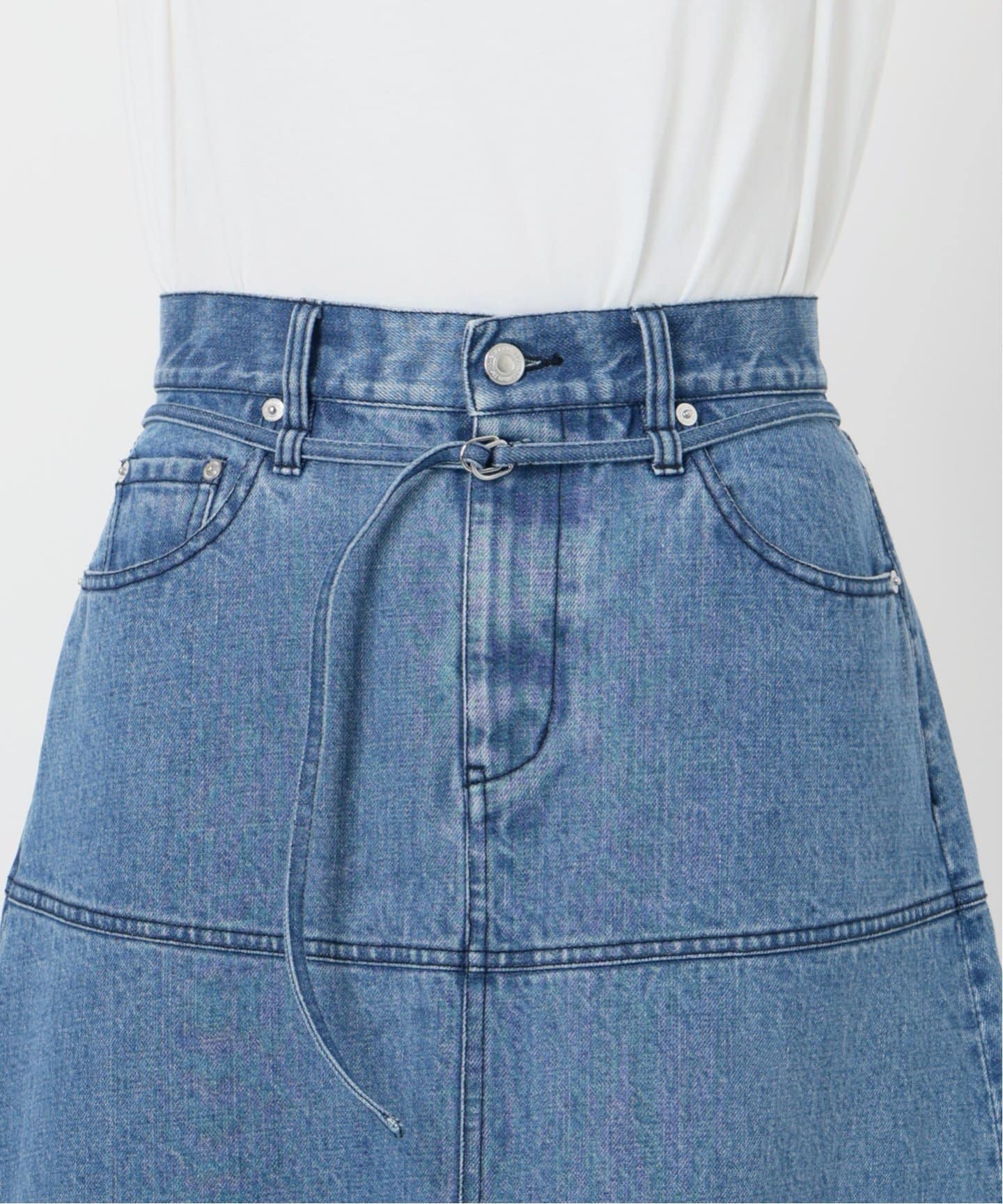 IENA LA BOUCLE オーガニックコットンフレアデニムスカート IENA LA BOUCLE オーガニックコットンフレアデニムスカート