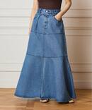 IENA LA BOUCLE オーガニックコットンフレアデニムスカート