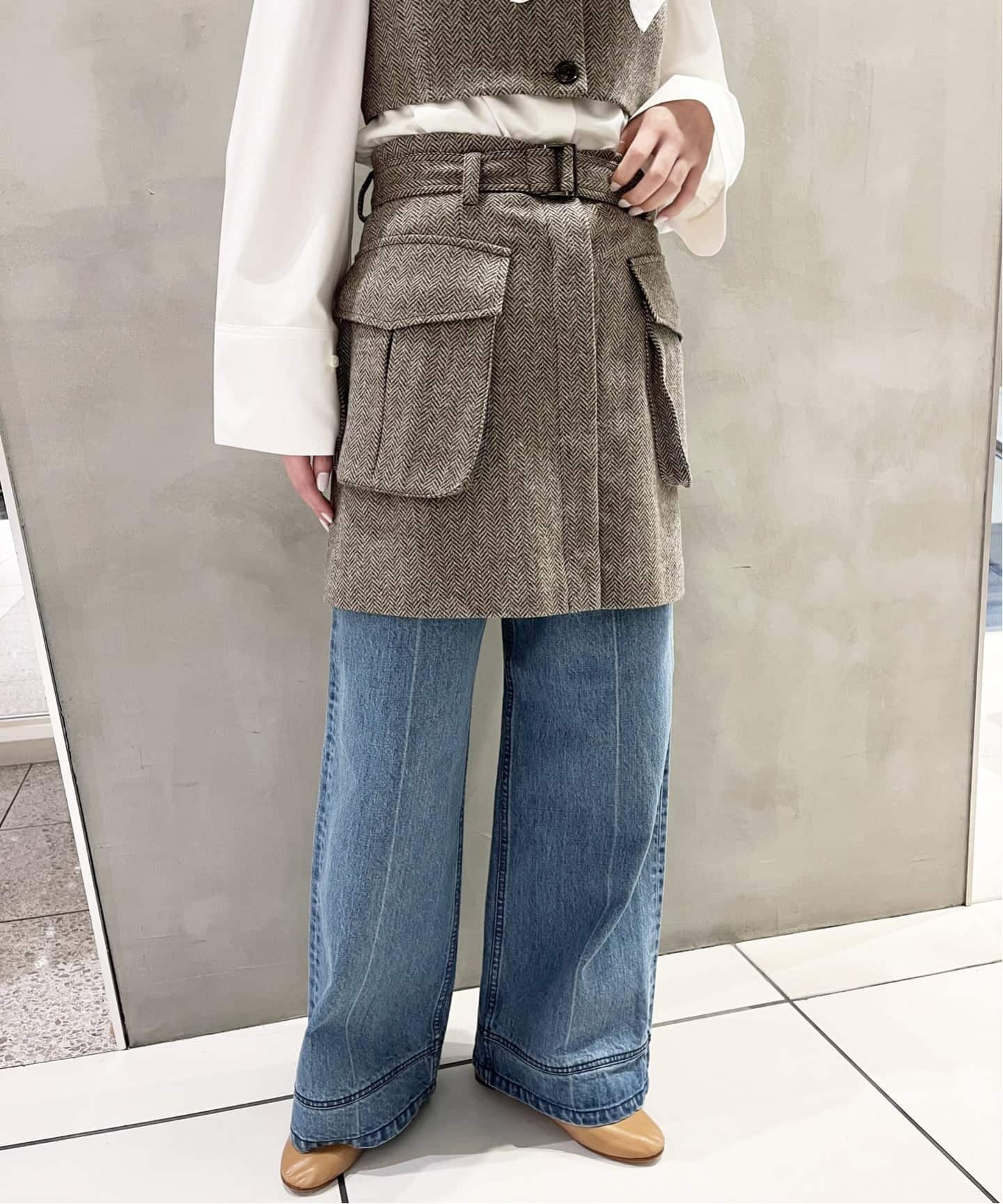 IENA LA BOUCLE ヘリンボーンミニスカート（ミニスカート）｜IENA