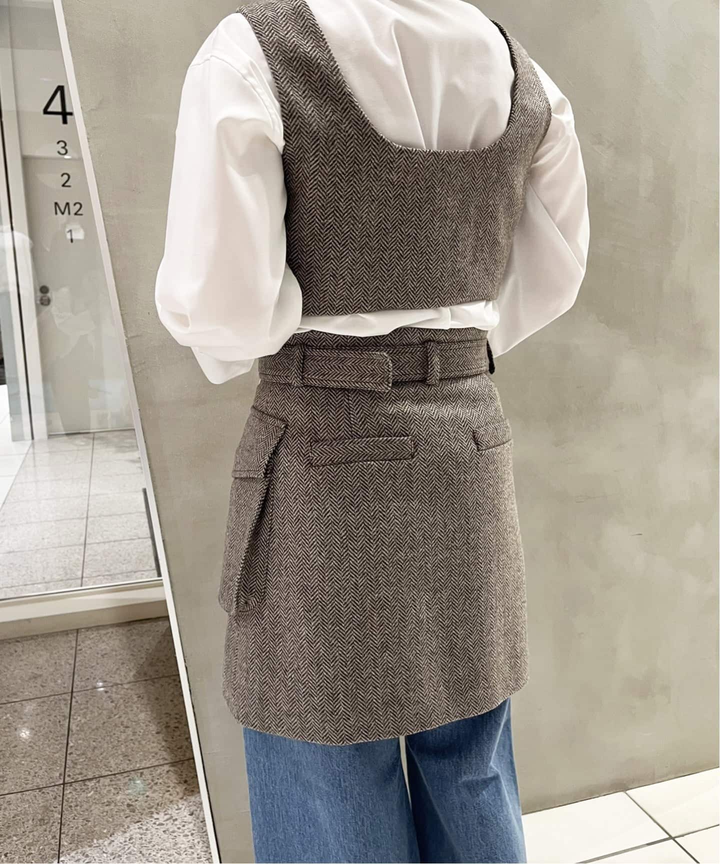 IENA LA BOUCLE ヘリンボーンミニスカート（ミニスカート）｜IENA