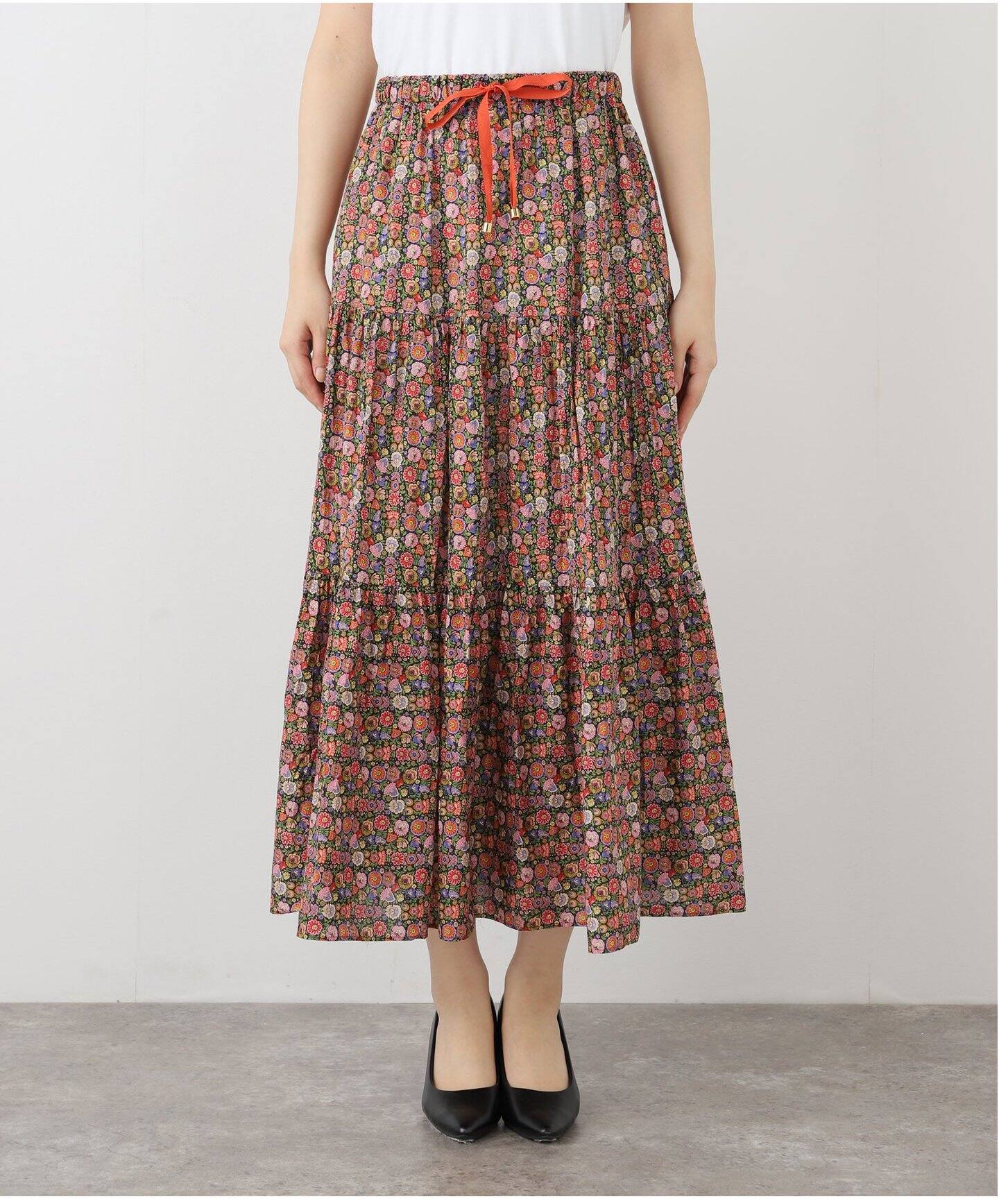 IENA LA BOUCLE LIBERTY プリントスカート（ロング・マキシ丈スカート  