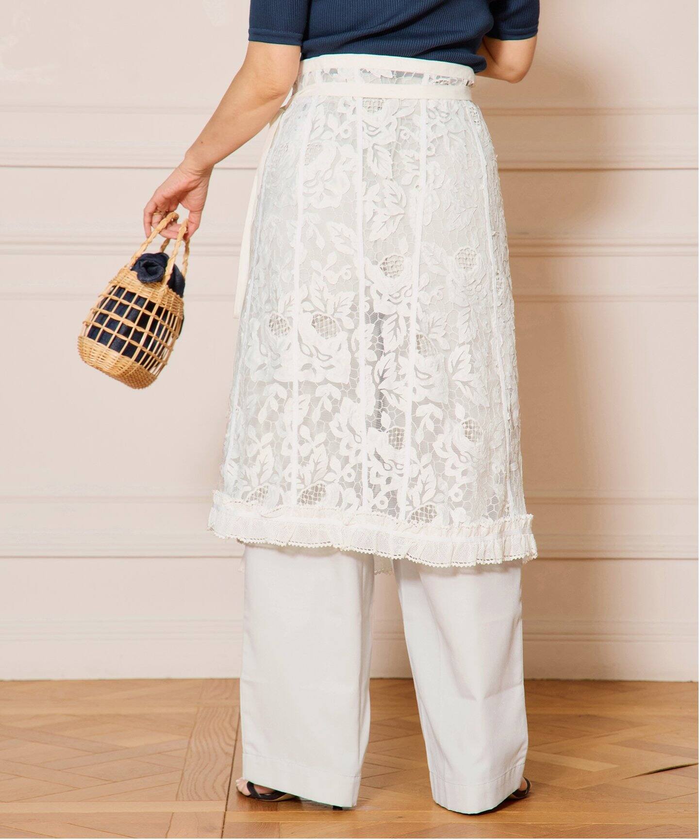 IENA LA BOUCLE チュールレースラップスカート（その他スカート  