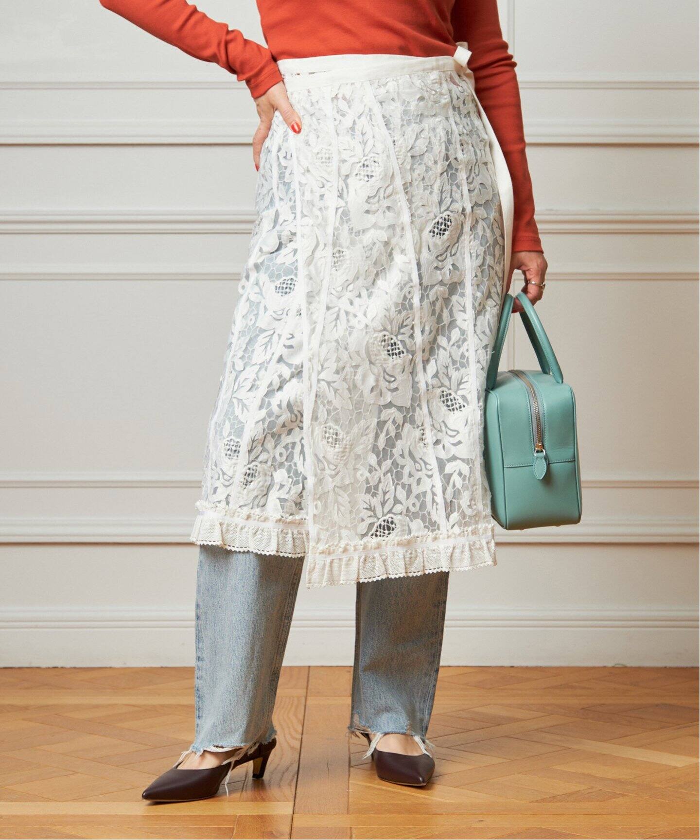 IENA LA BOUCLE チュールレースラップスカート（その他スカート  