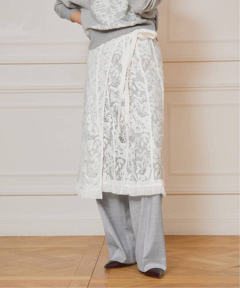 IENA LA BOUCLE チュールレースラップスカート（その他スカート  